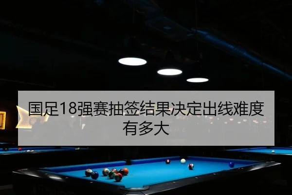 国足18强赛抽签结果决定出线难度有多大